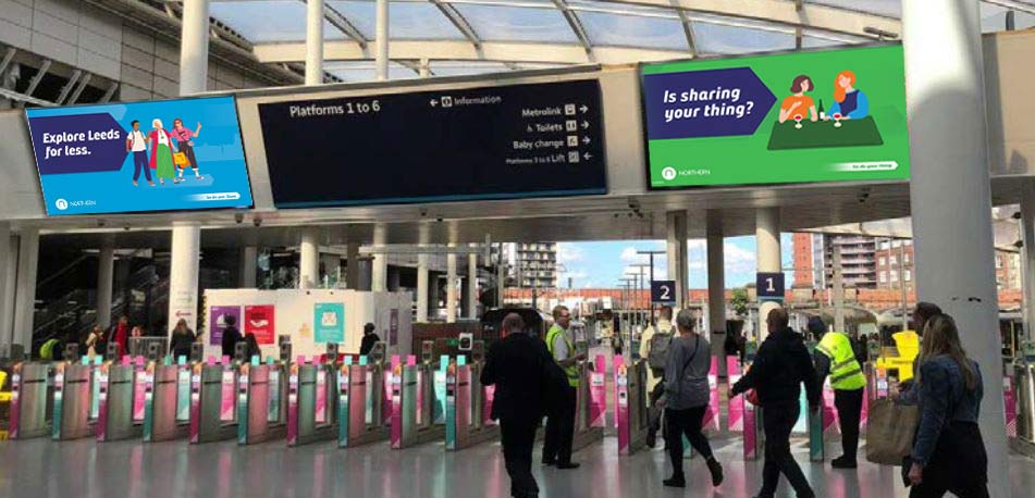Rail station advertising in the UK